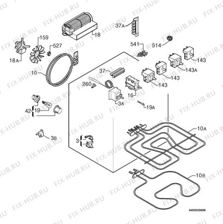 Взрыв-схема плиты (духовки) Privileg 797887_60782 - Схема узла Electrical equipment 268